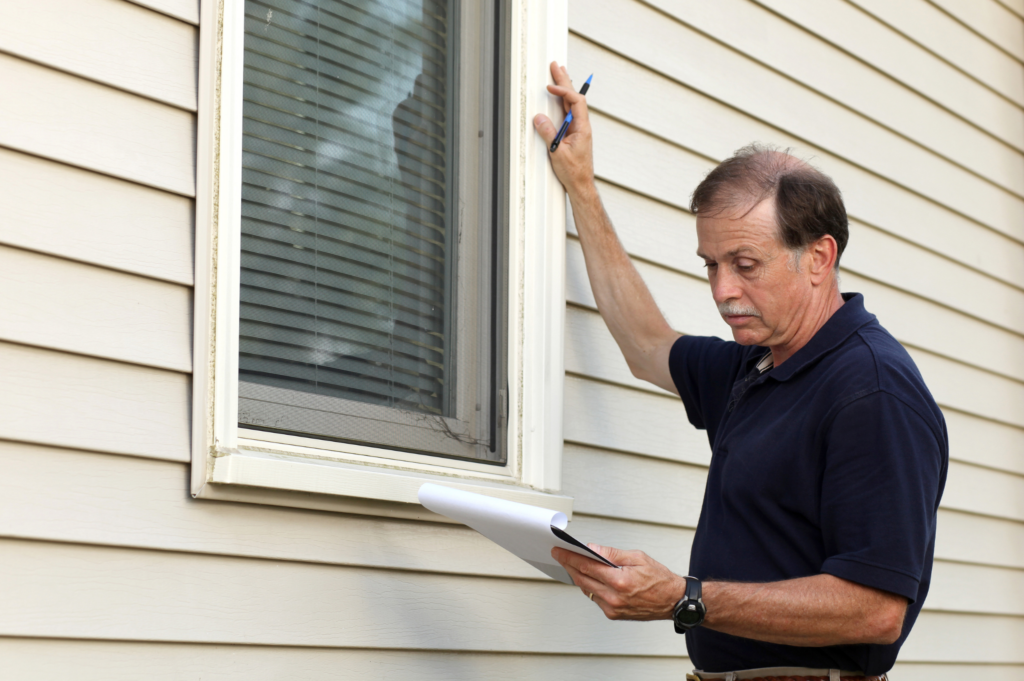 Older McKinney homeowner looking at home maintenance paperwork while considering downsizing