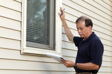 Older McKinney homeowner looking at home maintenance paperwork while considering downsizing